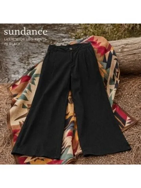 Sundance Lillie Wide-Leg Tencel Pants 10 Relaxed Minimalist Lagenlook - Picture 16 of 16